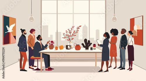 A minimalist composition of diagonal line and two tone color blocks, evoking simplicity and modernity.