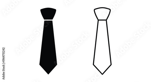 Black and white tie illustrations Vector