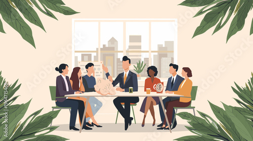 A vibrant and stylized illustration of green leaves, perfect for designs needing a natural and artistic touch.