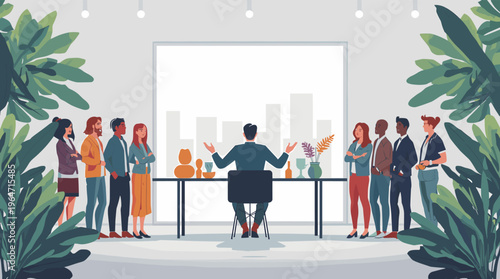 A calming illustration of green leaves on a dark background, evoking a sense of serenity and connection to nature.