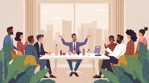 A calming abstract illustration with soothing green and blue hues, perfect for backgrounds or creative projects that require a natural and serene atmo