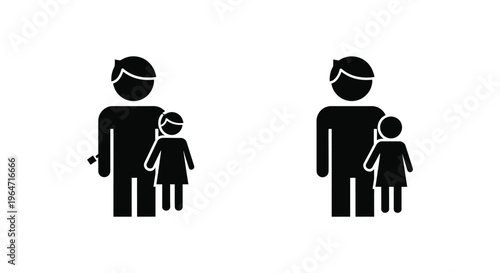 Father and children, family, parenting Vector