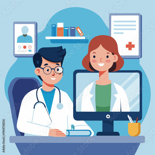 Telemedicine consultation between doctor and patient