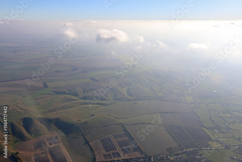 	
Aerial view of the fields in Wiltshire	