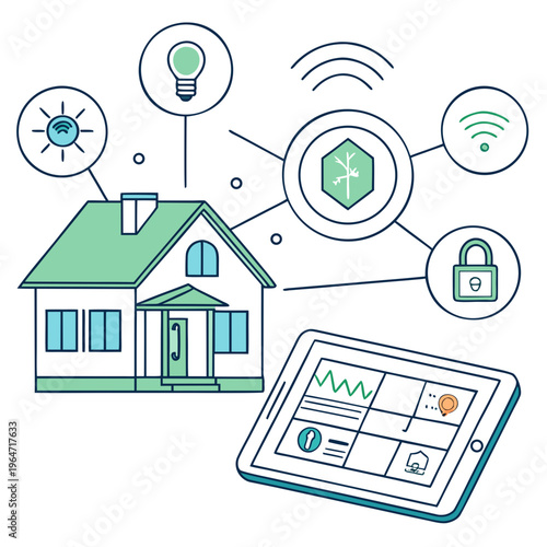 Smart home automation system with tablet control house