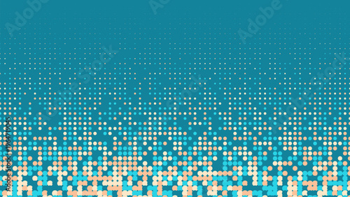 Line Pattern. Summer Concept With Minimal Art. Linear Frame With Geometric Design. Dots Flyer. Minimalist Colorfull Poster. Geometric Abstract Background. Trendy Line Pattern