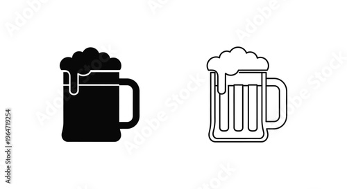 Beer mug icons Vector