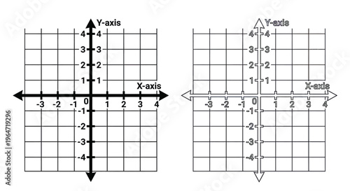 Coordinate plane with labeled axes and quadrants a dark silhouette