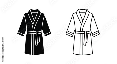Black and white robe illustration Vector