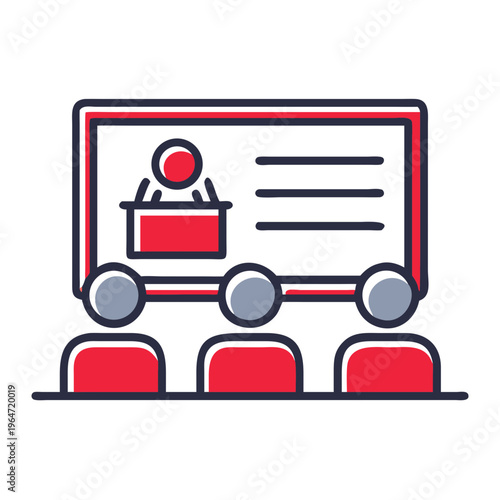 Classroom Presentation Scene with Teacher and Students for Educational Technology and Knowledge Day