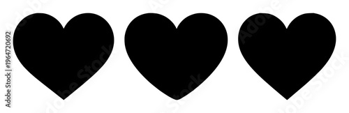 Solid black icon, white background: favorite heart icon set with simple line art design featuring sketches, drawings, vector graphics with minimalist and simple illustrations