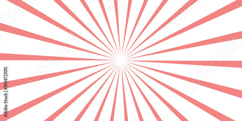 Retro background with rays or stripes in the center. Sunburst or solar burst retro background. Starburst abstract background. Vector illustration