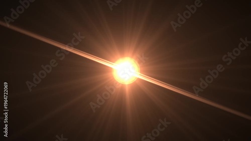 Sunlight optical lens flare video animation.