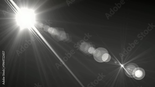 Sunlight optical lens flare video animation.