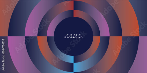 3D colorful abstract background overlap layer on dark space with circles shape effect decoration. Modern graphic design element glowing style concept for web, art, poster, card, cover, or brochure