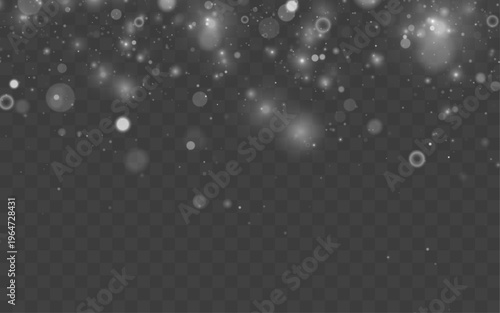 White stardust sparkles drift gently across the background. Tiny luminous particles shimmer softly. Perfect for festive, winter, and magical designs.