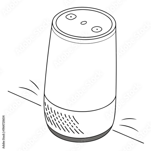 Smart speaker with motion lines technology audio