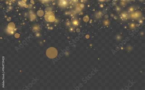 Glittering particles flow in smooth luminous patterns. Warm golden tones enhance depth and texture. The composition feels elegant and joyful.