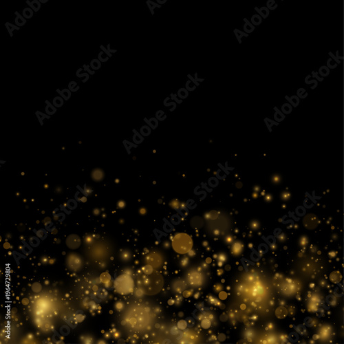 Bright glitter flows in gentle waves across the background. Subtle reflections create luminous depth. The image feels rich and magical.