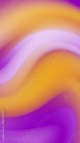 Abstract fluid background with vibrant purple and orange wavy gradients. This is perfect for modern digital motion graphics and mobile phone wallpapers.