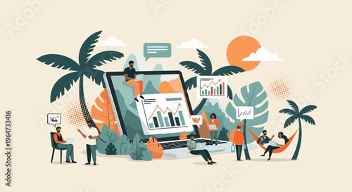 A man sitting in a chair, contemplating success and growth, with a graph in a speech bubble.