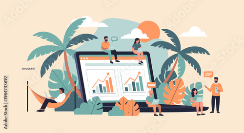 A serene and peaceful illustration of a hammock, perfect for representing relaxation and leisure in a natural setting.