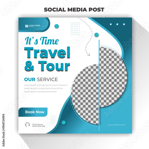 Travel & tour Social Media Post Design Template