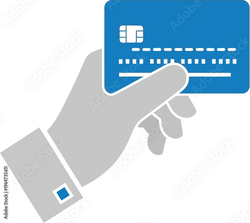 Convenient and secure financial transaction with a credit card held in hand, symbolizing payment and purchasing power