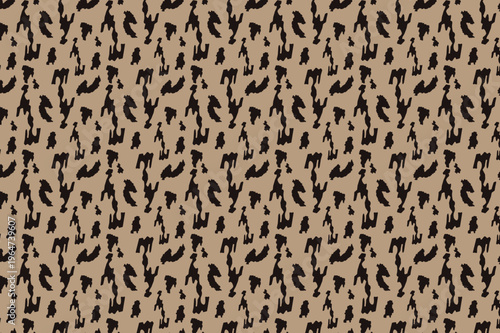Seamless Abstract Animal Print Pattern with Organic Camouflage Shapes in Neutral Tones