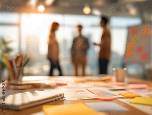 Wallpaper Mural business team innovation workshop on a blured office background with natural sunlight Torontodigital.ca