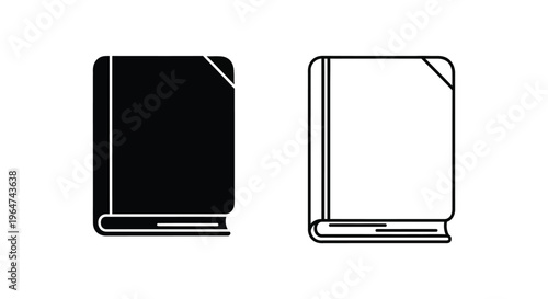 Black and white mobile phone designs side by side Vector