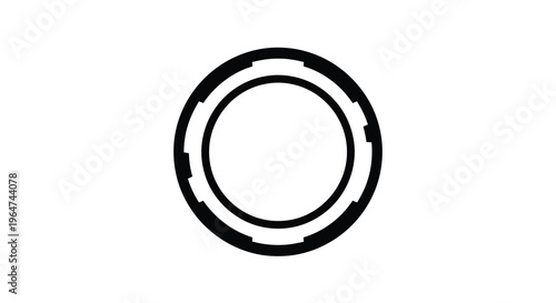 Concentric circles forming a bold graphic design silhouette