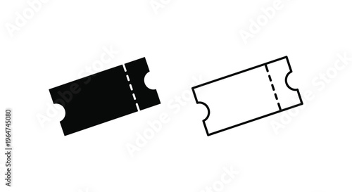 Black and white ticket stubs Vector
