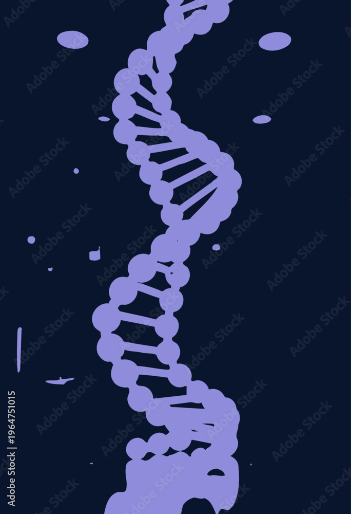Obraz premium Illuminated DNA Helix Model in a Modern Laboratory Setting with Colorful Lights and Scientific Instruments in the Background