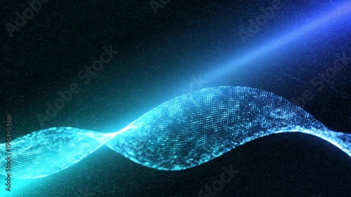 Abstract teal and blue gradient background glows with a soft diagonal light beam across a grainy texture on a dark backdrop.