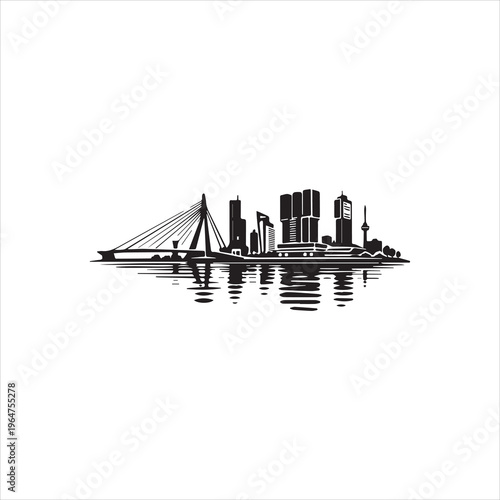  Silhouette eagle flying with open wings descending Vector Illustration [Converted]