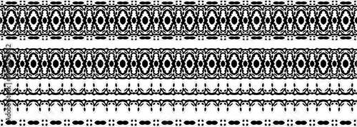 set of 4 patterned ribbons