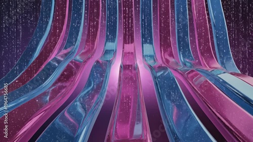 A purple violet gradient abstract background glows with glass effect and vertical noise texture in a dark futuristic style.