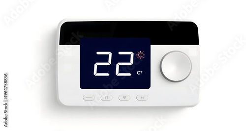 Smart Home Thermostat Vector Illustration Isometric Digital Temperature Control Icon for HVAC Branding