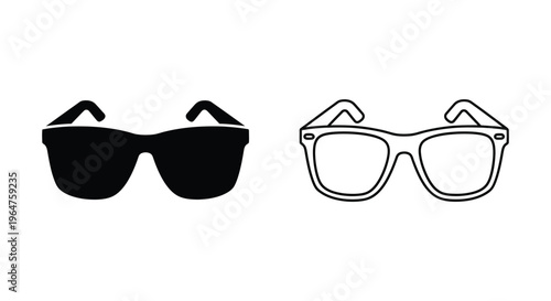 Sunglasses and glasses pair Vector