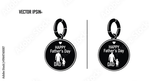 Happy father's day dad tag vector illustration Vector