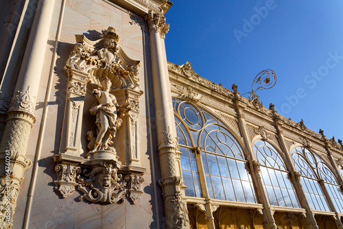 Fotografie Neo-Baroque colonnade in historic spa Marianské Lazne, Czechia, Cheb district, K