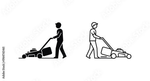 Lawn mower illustration Vector
