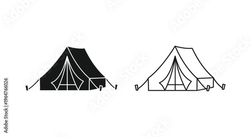 Tent design comparison Vector