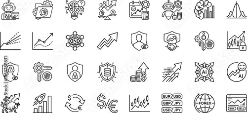 Foreign Exchange Trading and AI Secure Protection Symbols