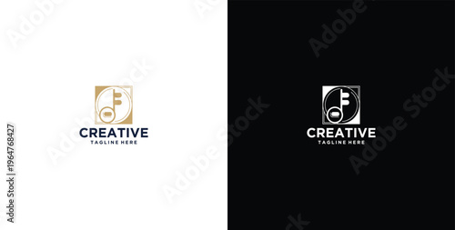 Musiknoten, Rahmen, Notenschlüssel logo design