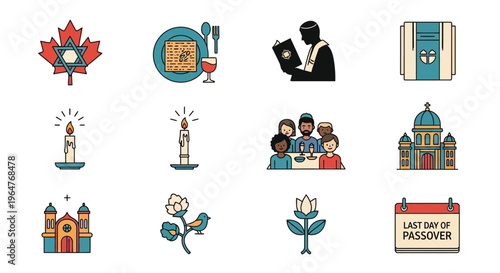 Diverse religious and cultural icons canada passover faith and community