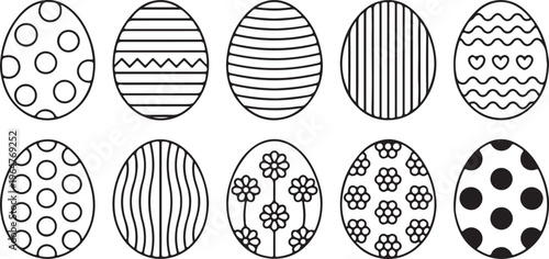 Variety of decorative Easter eggs showcasing diverse patterns for holiday celebrations and crafts