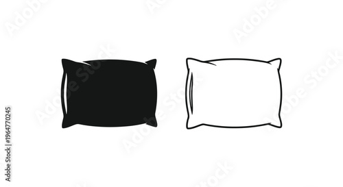 Black and white pillow design Vector