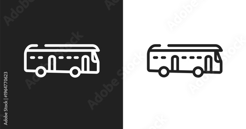 Checker icon. Linear black, white icon from public transportation collection. Outline checker vector. Thin line symbol isolated on white and black background
